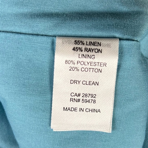 House of Harlow 1960 Dress Womens Small Blue Tropical Beach Smock Linen Mini - Picture 8 of 10